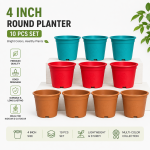 4 Inch Round Planter - 10 Pcs