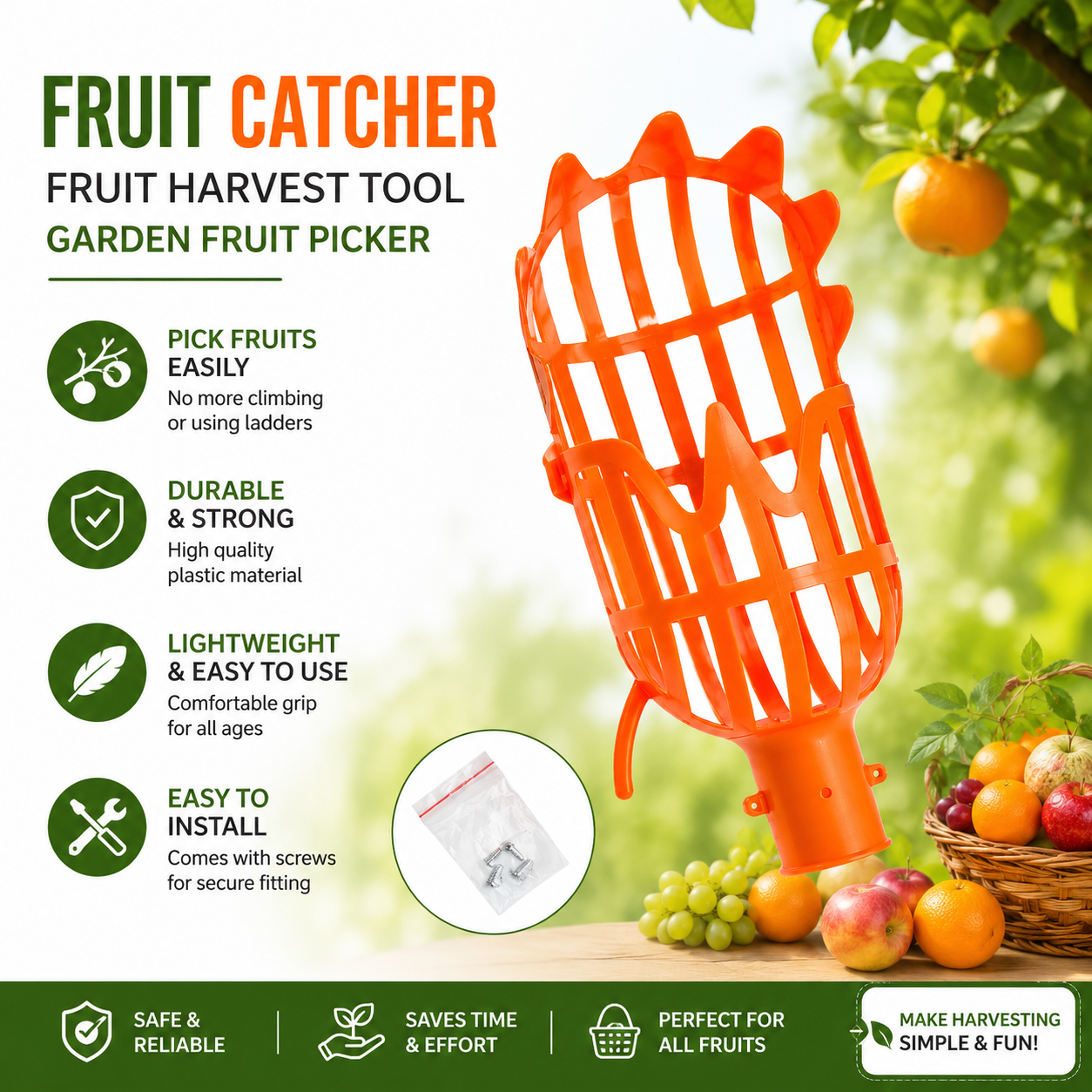 Fruit Harvest Tool Garden Fruit Picker
