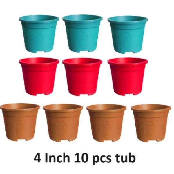 4 Inch BP Round Planter - 10 Pcs