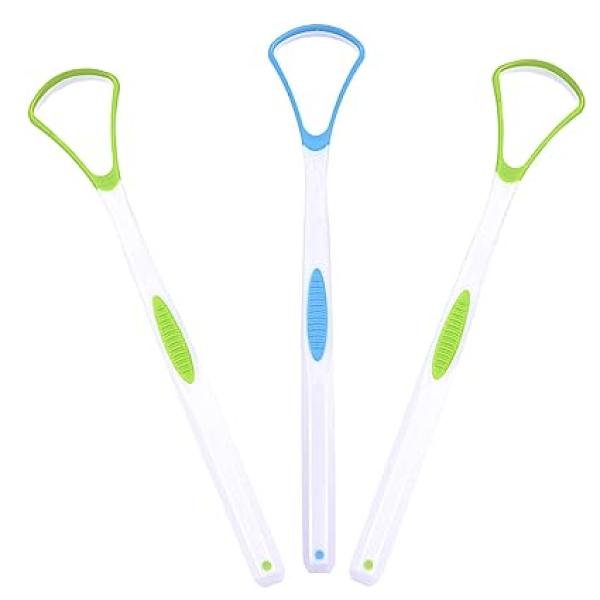 3PCS Tongue Cleaner, Soft Tongue Scraper, Oral Care Cleaners, Dental Scrapers Kits, Professional Eliminate Bad Breath, Premium Cleaning Tools