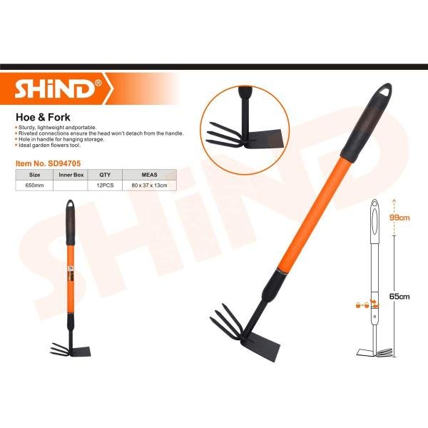 Double Use Steel Handle Flexible Gardening Cultivator Weeding Hoe