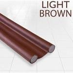 Bottom Door Seal Strip(Brown), Double Door Weatherstrip, Guard Sealant Door Stopper, Door Pull Stopper, Sound Insulation Wind and Water Proof with Insects