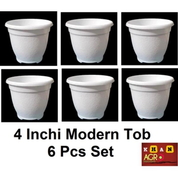 4 inchi modern tob White 6 pcs
