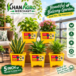 5 Inch Square Flower Pot – 5 Pcs Set