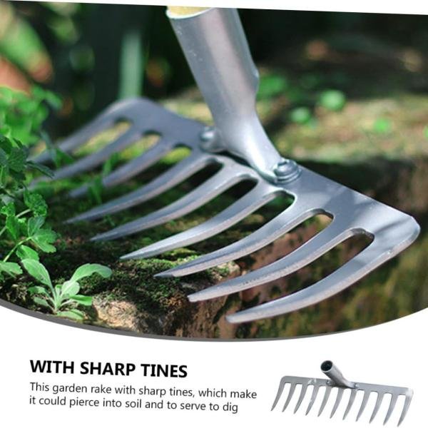 Grass Mowing Rake Planting Tool Bow Rake (11 teeth) 1 Pcs