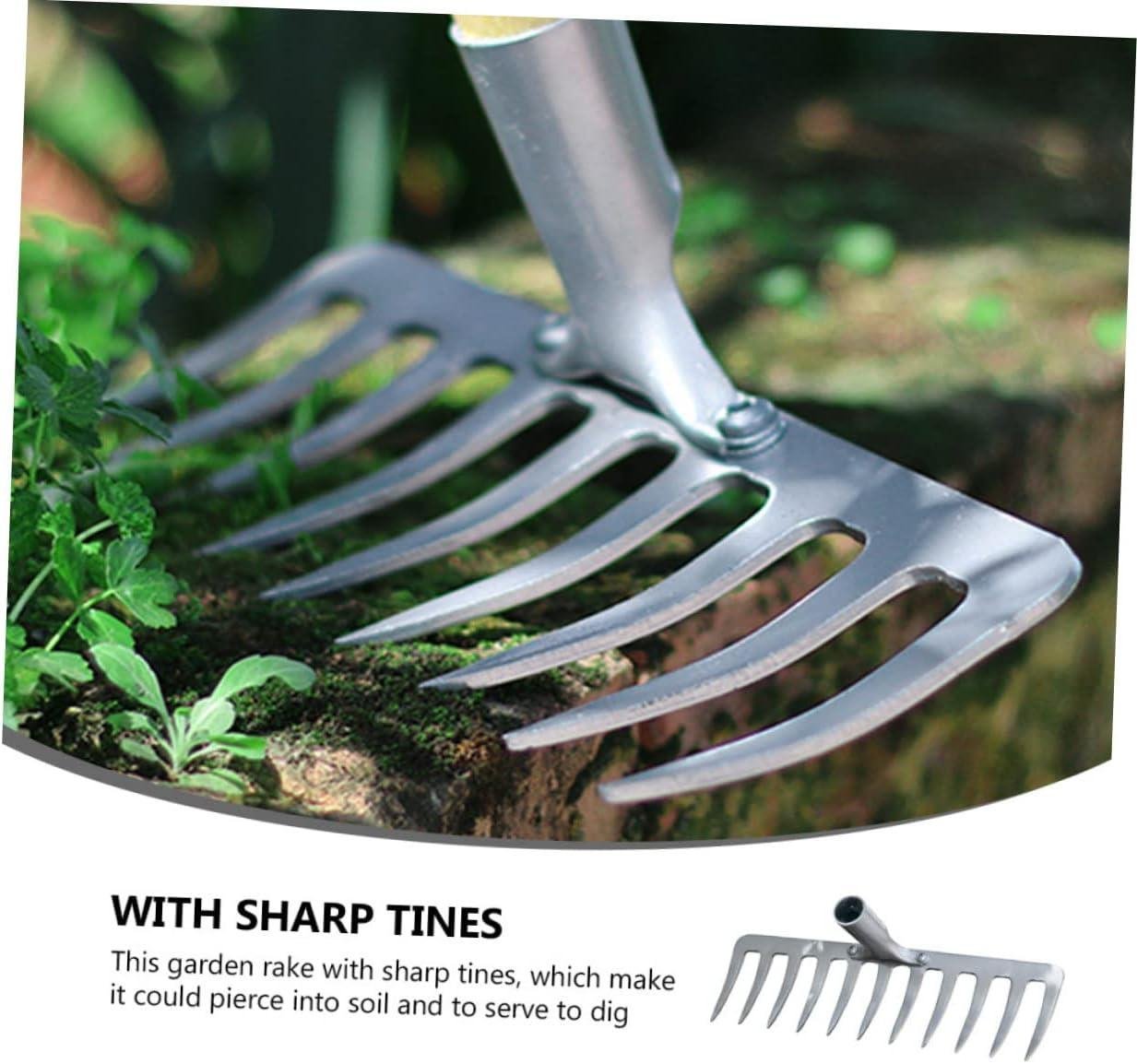 Grass Mowing Rake Planting Tool Bow Rake (11 teeth) 1 Pcs