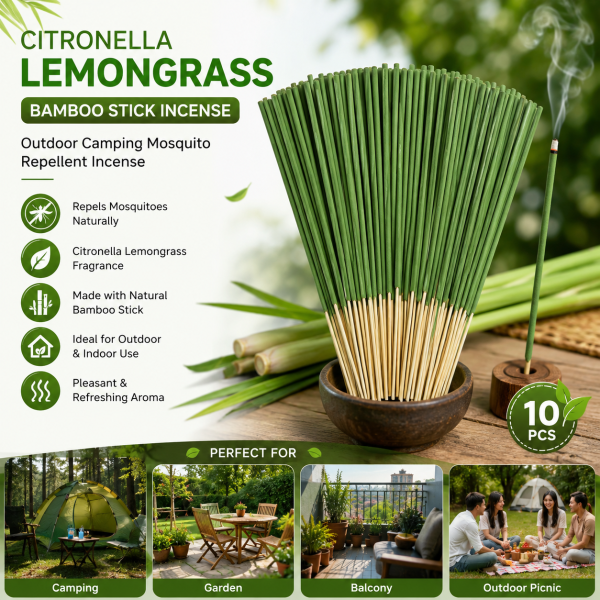 Lemongrass Bamboo Stick Incense 10 stick