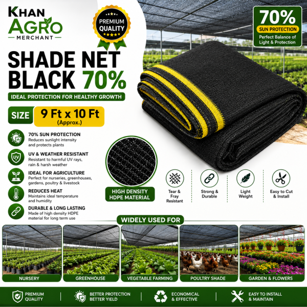 Shade net Black 70% (9 FiT-BY 10 FiT) Agriculture
