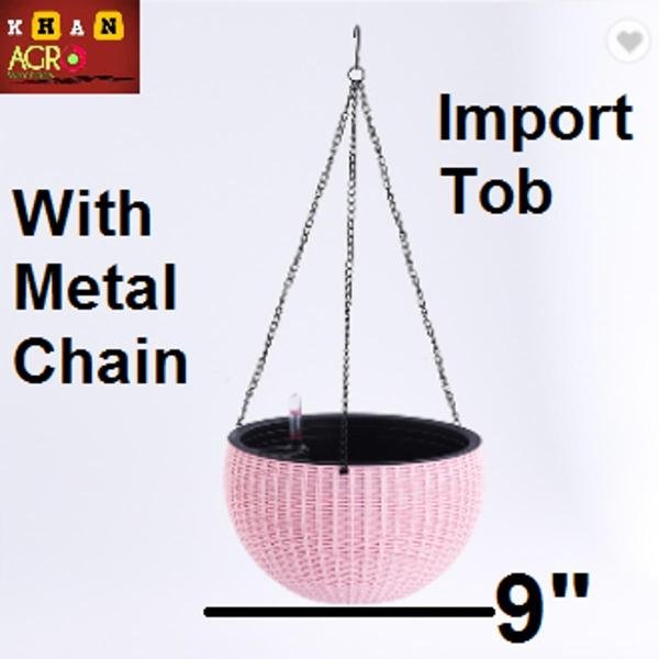 Honeycomb rattan hanging plastic flower pot European style 1 Pcs 8 Inchi