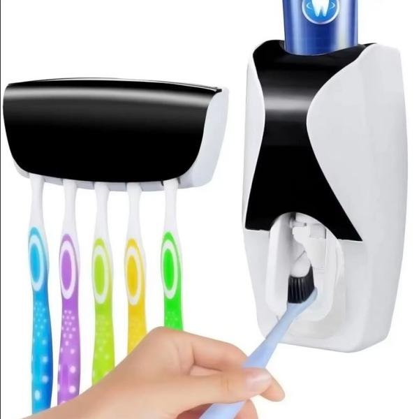 Toothbrush Holder with Automatic Toothpaste Dispenser