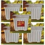 7 Inchi Square Tob White 5 Pcs