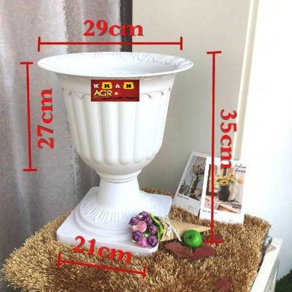 Royal White Flower Tob Big (12" Dia 14" High) 1 pcs