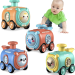 Cartoon Inertial Toy - Press Forward Mode, Whistle, ABS Material, Fall-Resistant, Great Gift for Kids - Pack of 1