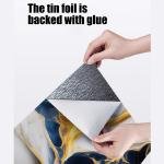 Decorative Wall Stickers 1 Pcs Self-Adhesive Light Luxury Gold Stamping 3D Three-Dimensional Waterproof Wall Wallpaper